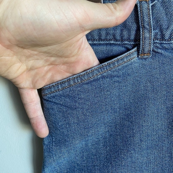 GAP Vintage Hip-Hugger Women's Blue Denim Jean Mini Skirt Stretch Size 8 - Picture 3 of 12